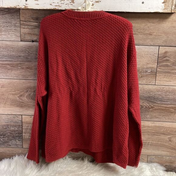 Blair Ladies Button Up Sweater, Size XL,  Red - Picture 5 of 5